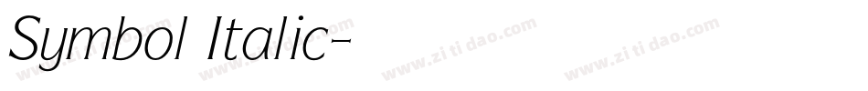 Symbol Italic字体转换